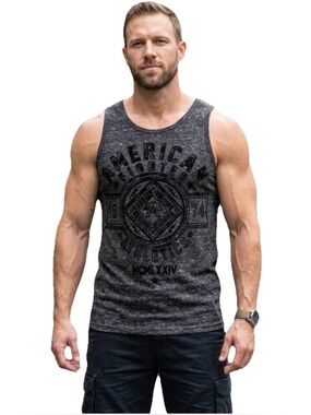 American Fighter X Affliction Kendall Black Green Tank Top Size XS